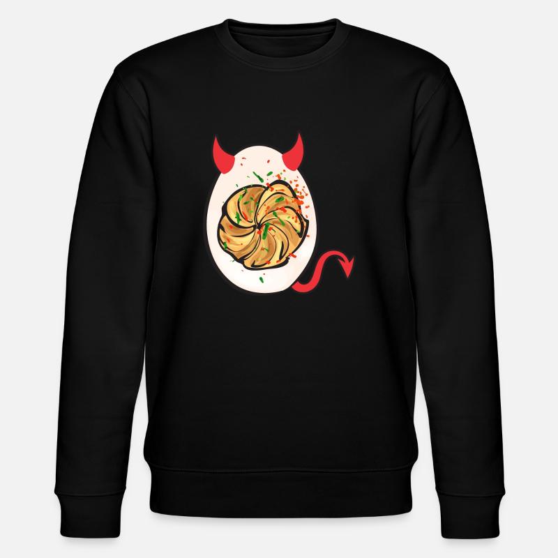 Gefüllte Eier Deviled Eggs - Stanley/Stella Unisex Bio-Sweatshirt CHANGER  - Schwarz