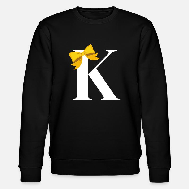 Buchstabe k gelbe Schleife - Stanley/Stella Unisex Bio-Sweatshirt CHANGER - Schwarz