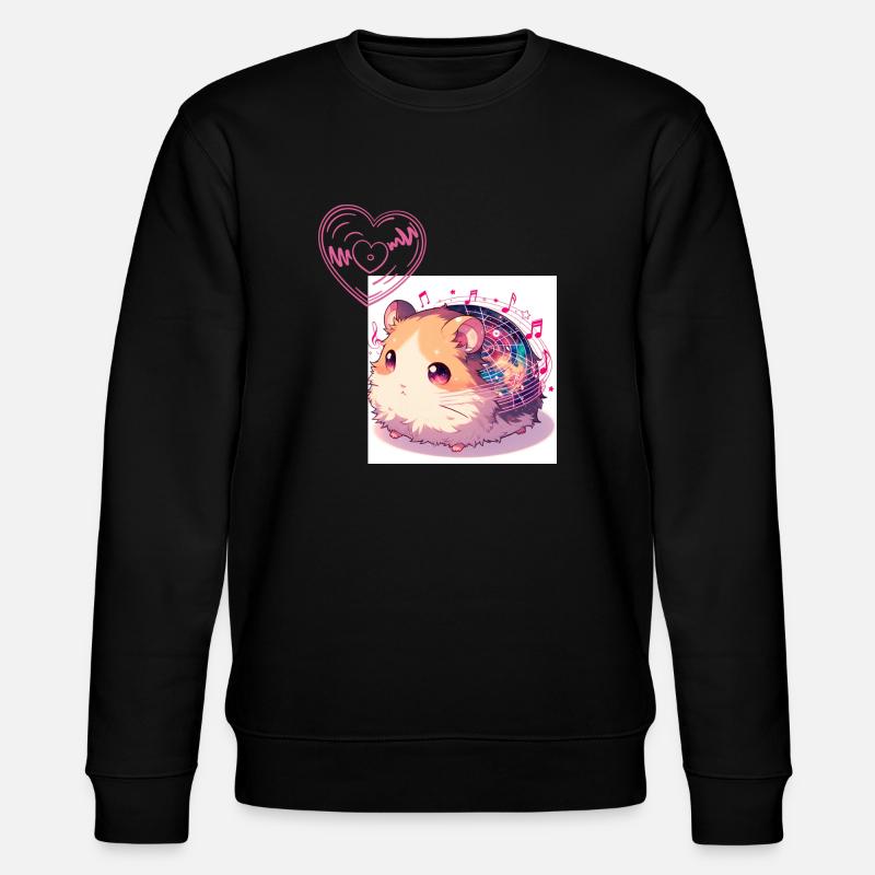 Hamster in Univeresum - Stanley/Stella Unisex Bio-Sweatshirt CHANGER  - Schwarz