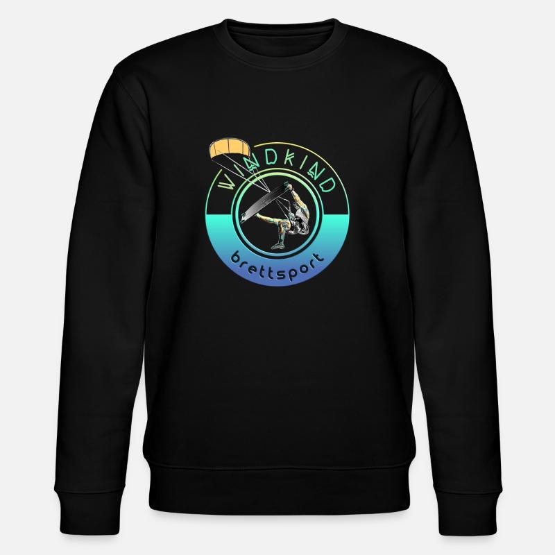 Kitesurfer Windkind - Stanley/Stella Unisex Bio-Sweatshirt CHANGER  - Schwarz
