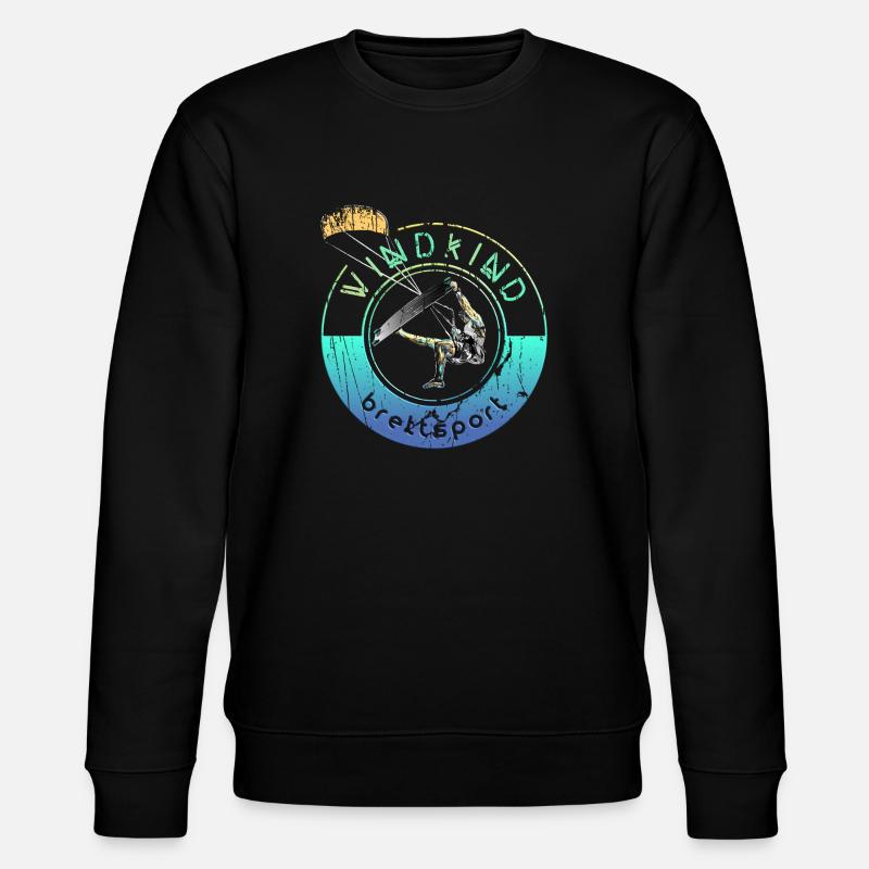 Kitesurfer Windkind 2 0 - Stanley/Stella Unisex Bio-Sweatshirt CHANGER  - Schwarz