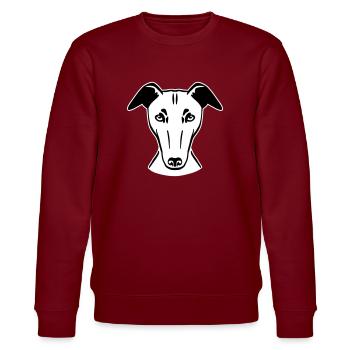 Greyhound - Stanley/Stella CHANGER Unisex Organic Sweatshirt - burgundy - Front - Nik (191cm) & Marisol (170cm)