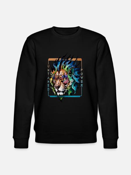 Untamed lion Power - Stanley/Stella CHANGER Unisex Organic Sweatshirt - black