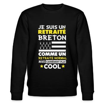 Retraité cadeau drôle retraité breton Bretagne - Sweat bio CHANGER Stanley/Stella Unisexe - noir - Devant - Nik (191cm) & Marisol (170cm)