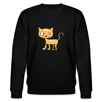 Katze - Stanley/Stella Unisex Bio-Sweatshirt CHANGER  - Schwarz - Vorne - Nik (191cm) & Marisol (170cm)