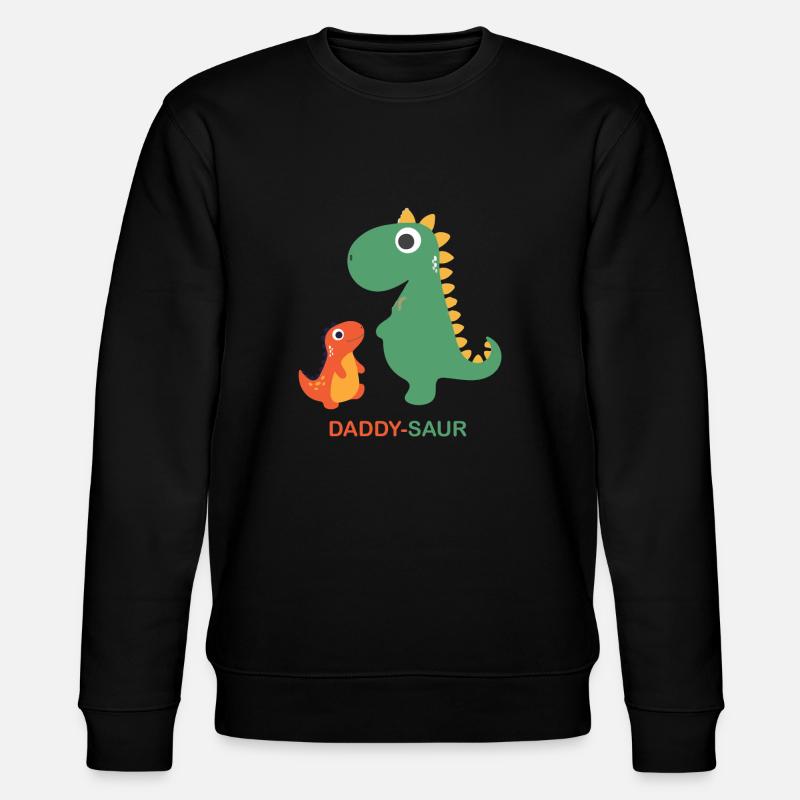 Daddy-Saur - Stanley/Stella Unisex Bio-Sweatshirt CHANGER  - Schwarz