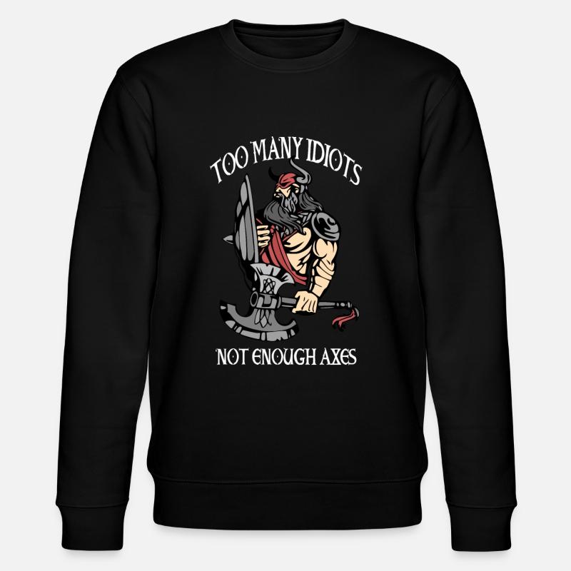 Viking Valhalla Warrior - Stanley/Stella CHANGER Unisex Organic Sweatshirt - black