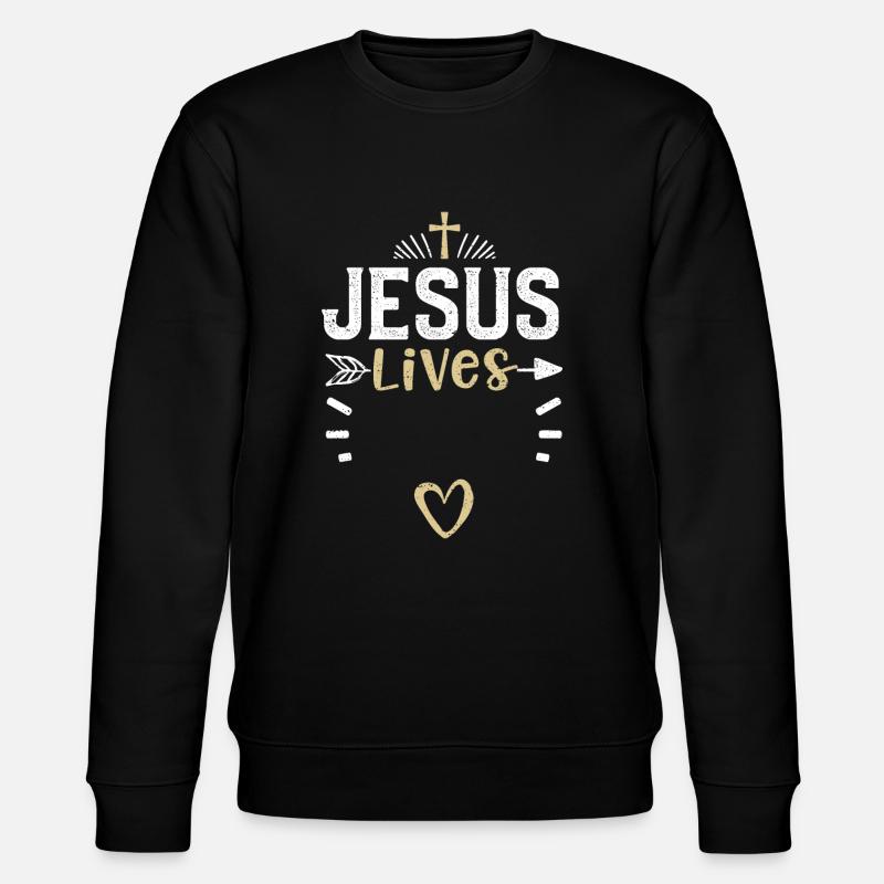Jésus vit - Jésus - Sweat bio CHANGER Stanley/Stella Unisexe - noir