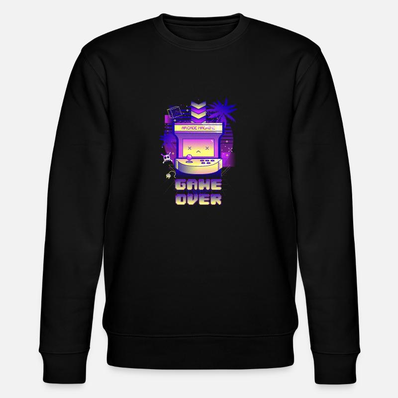 Retro-Spiel vorbei - Stanley/Stella Unisex Bio-Sweatshirt CHANGER  - Schwarz