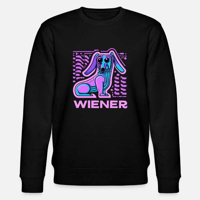 Synthwave Chien Viennois Chiot - Sweat bio CHANGER Stanley/Stella Unisexe - noir