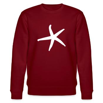 Seestern - Stanley/Stella Unisex Bio-Sweatshirt CHANGER  - Burgunderrot - Vorne - Nik (191cm) & Marisol (170cm)