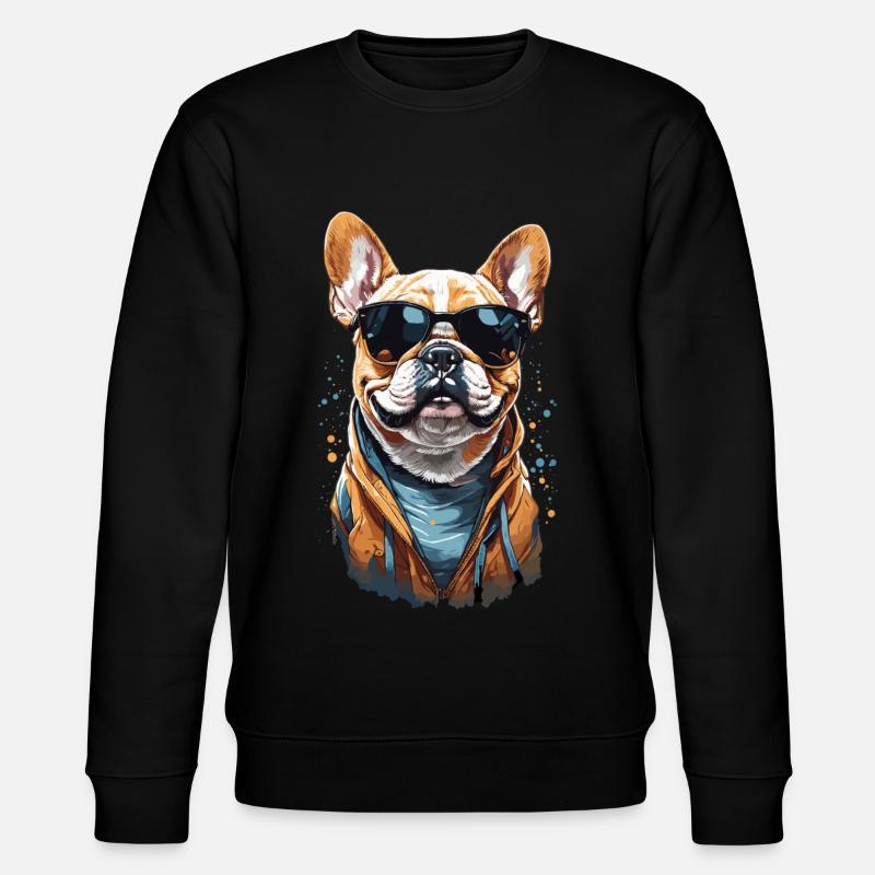 Bouledogue français avec style - Sweat bio CHANGER Stanley/Stella Unisexe - noir