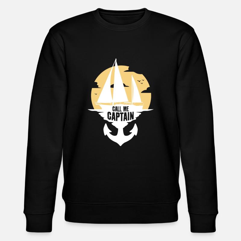 CALL ME CAPTAIN - Stanley/Stella Unisex Bio-Sweatshirt CHANGER  - Schwarz