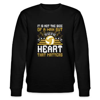 Funny Volleyball Quote - Volleyball T-shirt - Stanley/Stella CHANGER Unisex Organic Sweatshirt - black - Front - Nik (191cm) & Marisol (170cm)