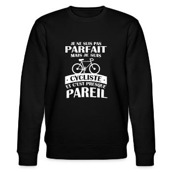 Citation humour Vélo Bicyclette Cadeau Cycliste - Sweat bio CHANGER Stanley/Stella Unisexe - noir - Devant - Nik (191cm) & Marisol (170cm)