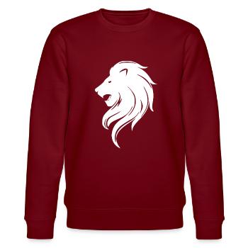 Lion - symbole - Sweat bio CHANGER Stanley/Stella Unisexe - bordeaux - Devant - Nik (191cm) & Marisol (170cm)