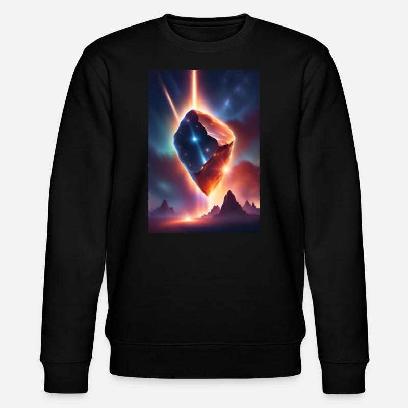 Awesome meteor falling down - Stanley/Stella CHANGER Unisex Organic Sweatshirt - black