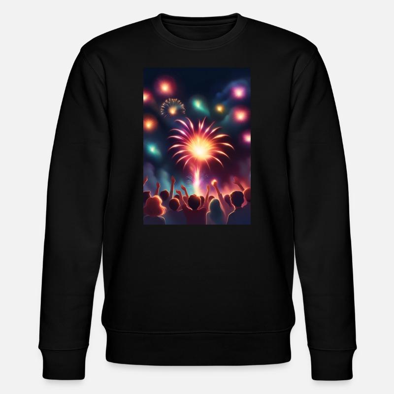 Stunning fire works show - Stanley/Stella CHANGER Unisex Organic Sweatshirt - black