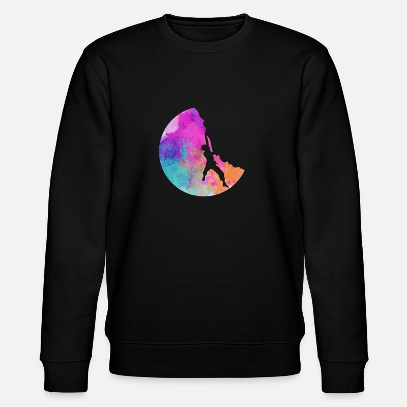Bouldern Klettern Berge Bergsteigen Kletterer - Stanley/Stella Unisex Bio-Sweatshirt CHANGER  - Schwarz