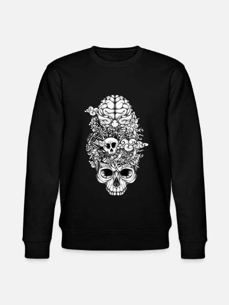 Skull Brain - Stanley/Stella CHANGER Unisex Organic Sweatshirt - black
