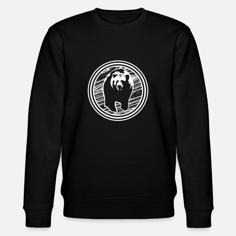 Bear Canada Bear head - Stanley/Stella CHANGER Unisex Organic Sweatshirt - black