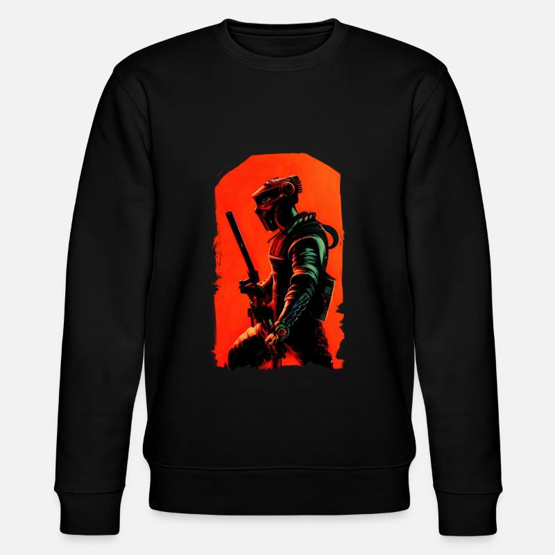 Steampunk Samurai - Stanley/Stella Unisex Bio-Sweatshirt CHANGER  - Schwarz