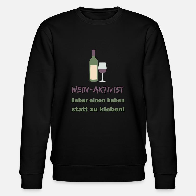 Wein Aktivist - Stanley/Stella Unisex Bio-Sweatshirt CHANGER  - Schwarz