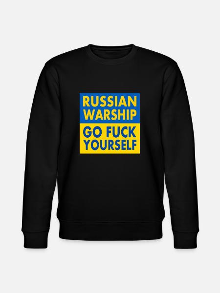russian warship go f yourself - Stanley/Stella CHANGER Unisex Organic Sweatshirt - black