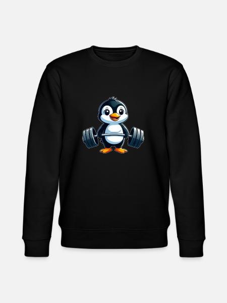 Pingviini käsipaino kuntoharjoittelu vahva - Stanley/Stella CHANGER unisex luomu-collegepaita - musta
