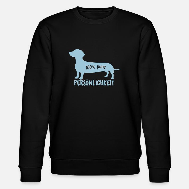 Dackel 100% Persönlichkeit - Stanley/Stella Unisex Bio-Sweatshirt CHANGER - Schwarz