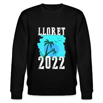 Lloret De Mar 2022 Palmen - Stanley/Stella Unisex Bio-Sweatshirt CHANGER  - Schwarz - Vorne - Nik (191cm) & Marisol (170cm)