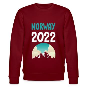 Norway 2022 - Stanley/Stella CHANGER Unisex Organic Sweatshirt - burgundy - Front - Nik (191cm) & Marisol (170cm)