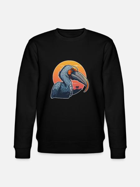 Shoebill sunset - Stanley/Stella CHANGER Unisex Organic Sweatshirt - black
