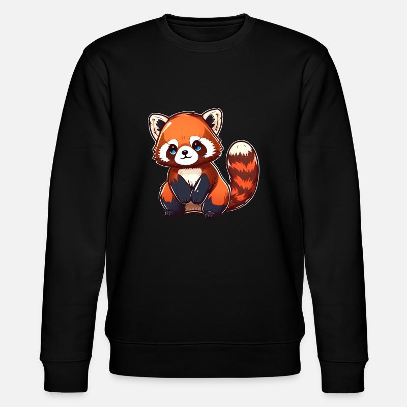 Red Panda - Stanley/Stella CHANGER Unisex Organic Sweatshirt - black