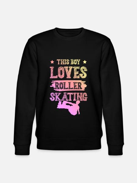 Boy loves roller skates - Stanley/Stella CHANGER Unisex Organic Sweatshirt - black