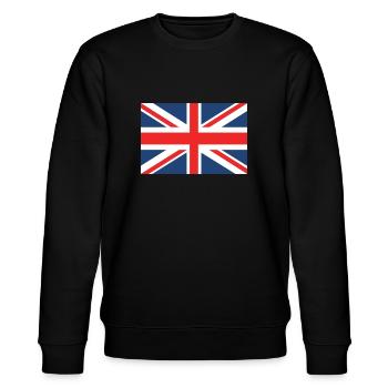 Union jack - Stanley/Stella Unisex Bio-Sweatshirt CHANGER  - Schwarz - Vorne - Nik (191cm) & Marisol (170cm)
