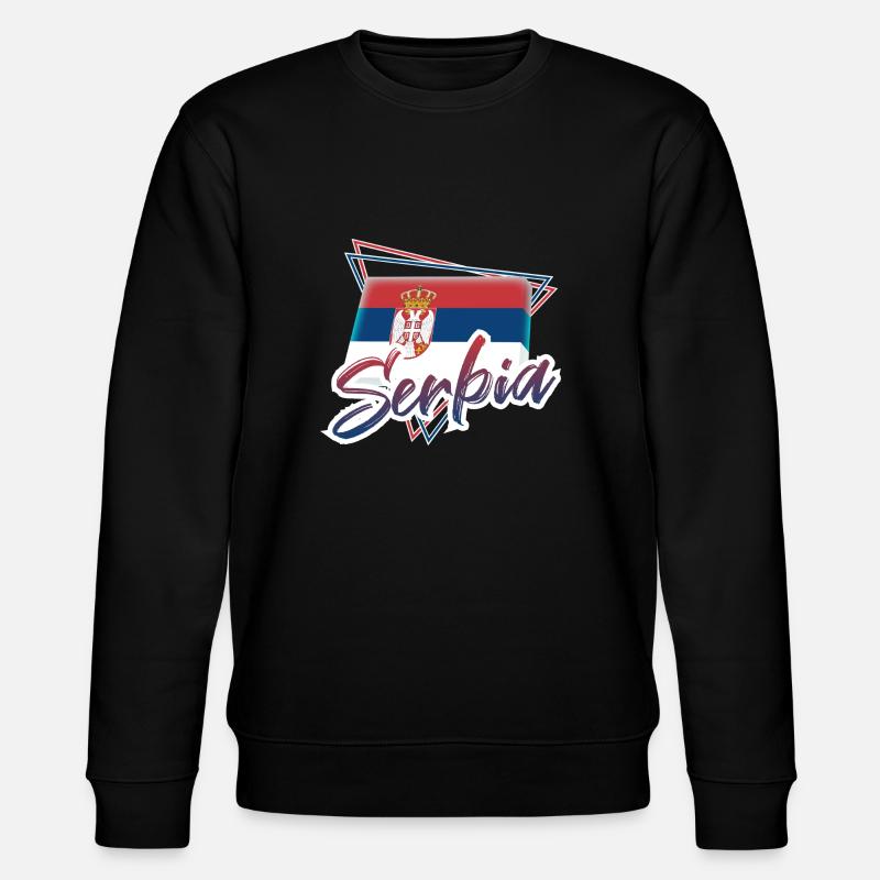 Serbien - Stanley/Stella Unisex Bio-Sweatshirt CHANGER  - Schwarz