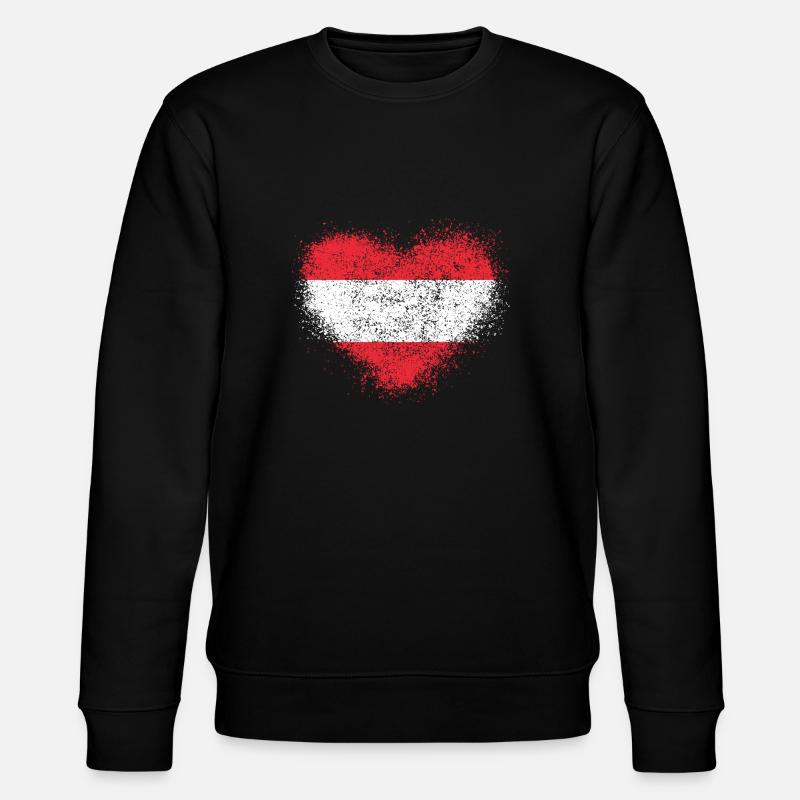 Österreich - Stanley/Stella Unisex Bio-Sweatshirt CHANGER  - Schwarz