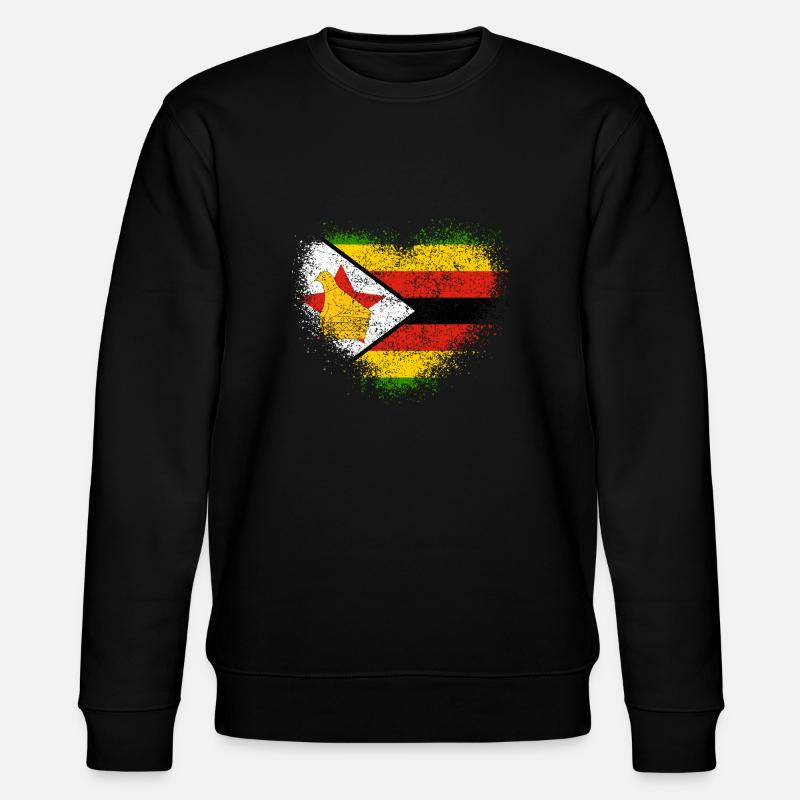 Simbabwe - Stanley/Stella Unisex Bio-Sweatshirt CHANGER  - Schwarz