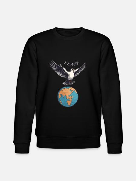 World Peace on Earth - Stanley/Stella CHANGER Unisex Organic Sweatshirt - black