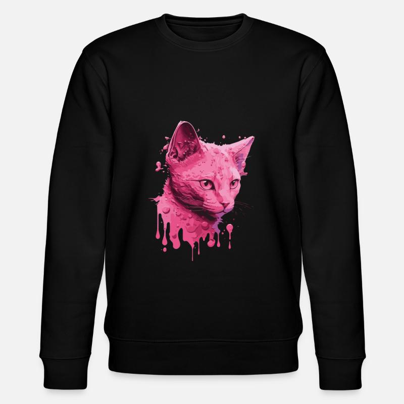 Chat rose - Sweat bio CHANGER Stanley/Stella Unisexe - noir