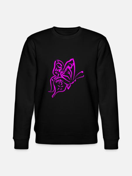 Schmetterling - Stanley/Stella Unisex Bio-Sweatshirt CHANGER - Schwarz