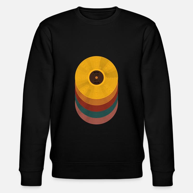 Vinyl Retro - Stanley/Stella Unisex Bio-Sweatshirt CHANGER  - Schwarz