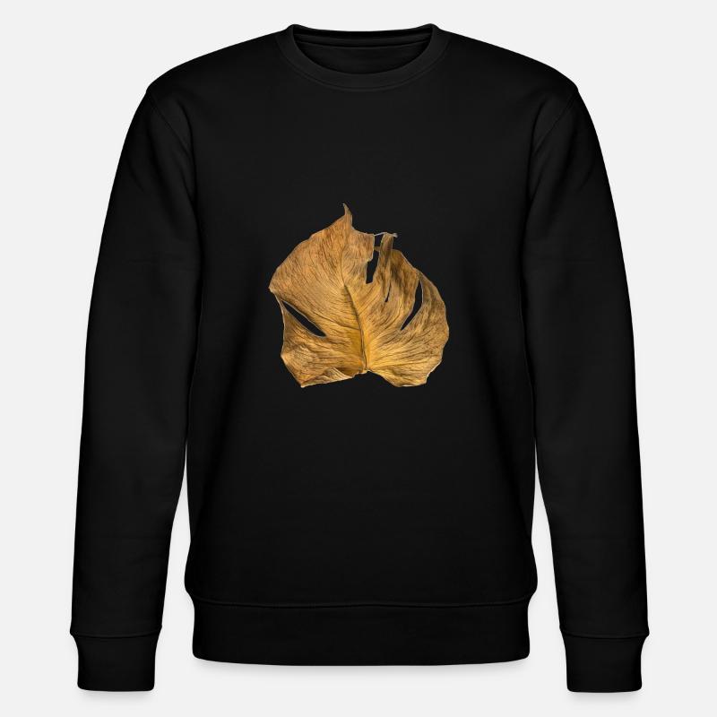 Monstera Blatt getrocknet - Stanley/Stella Unisex Bio-Sweatshirt CHANGER  - Schwarz