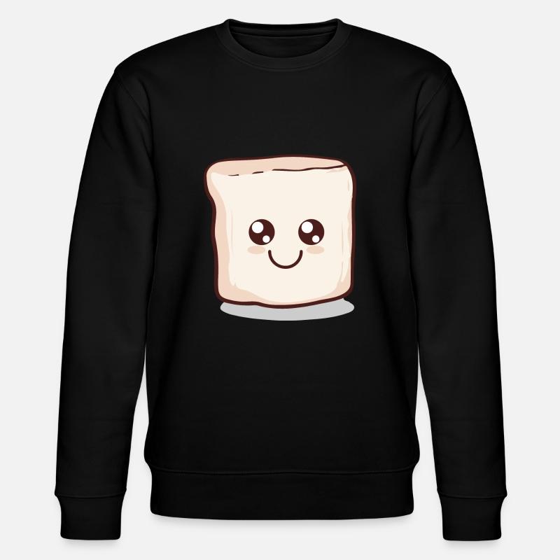 Kawaii Marshmallow | S'more | Camping - Stanley/Stella CHANGER Unisex Organic Sweatshirt - black