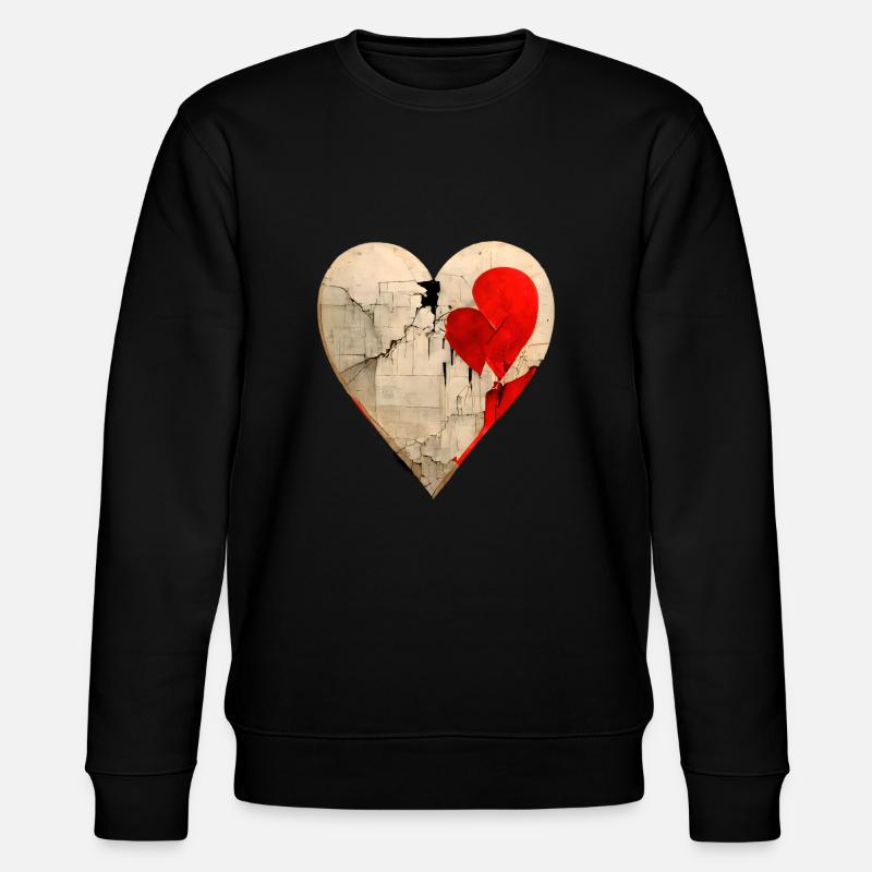 CŒUR BRISÉ - Sweat bio CHANGER Stanley/Stella Unisexe - noir