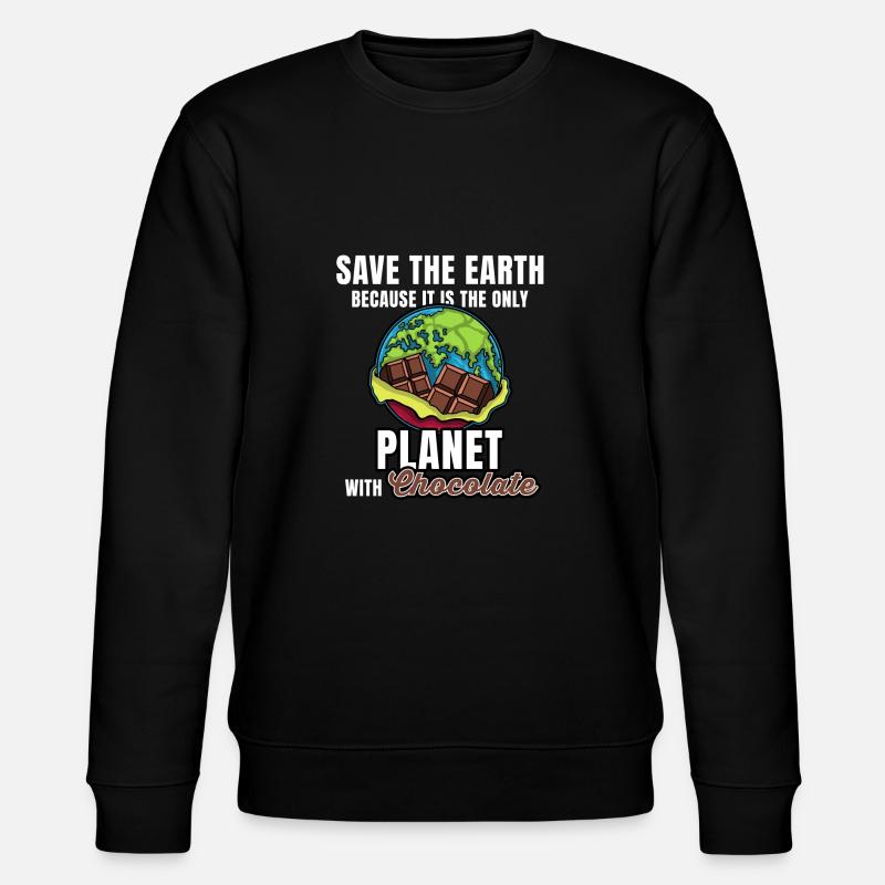 Sauve la Terre, chocolat ! - Sweat bio CHANGER Stanley/Stella Unisexe - noir