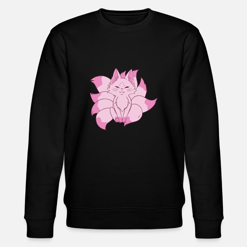 Kitsune Fuchs - Stanley/Stella Unisex Bio-Sweatshirt CHANGER  - Schwarz