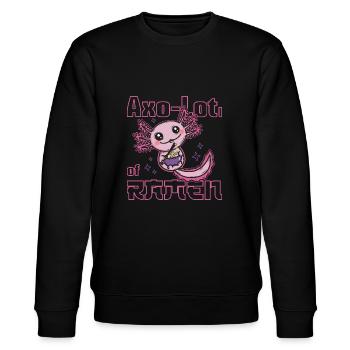Axolotl mangeant des ramen - Sweat bio CHANGER Stanley/Stella Unisexe - noir - Devant - Nik (191cm) & Marisol (170cm)