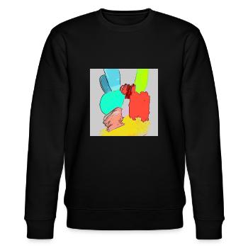 Handzeichen comic colors - Stanley/Stella Unisex Bio-Sweatshirt CHANGER  - Schwarz - Vorne - Nik (191cm) & Marisol (170cm)
